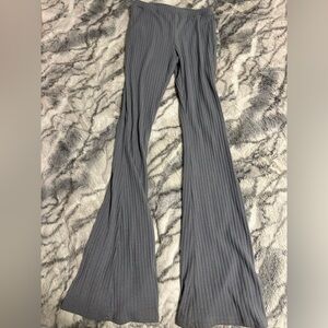 EDIKTED Gray Ribbed Pants